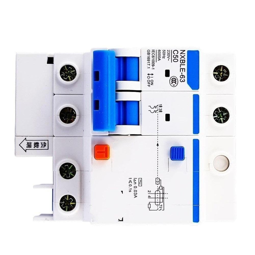 Interruttori Automatici Differenziali NXBLE-63 2P 230 V 50/RCBO Con Protezione Dalle Perdite Componenti elettrici(10A)