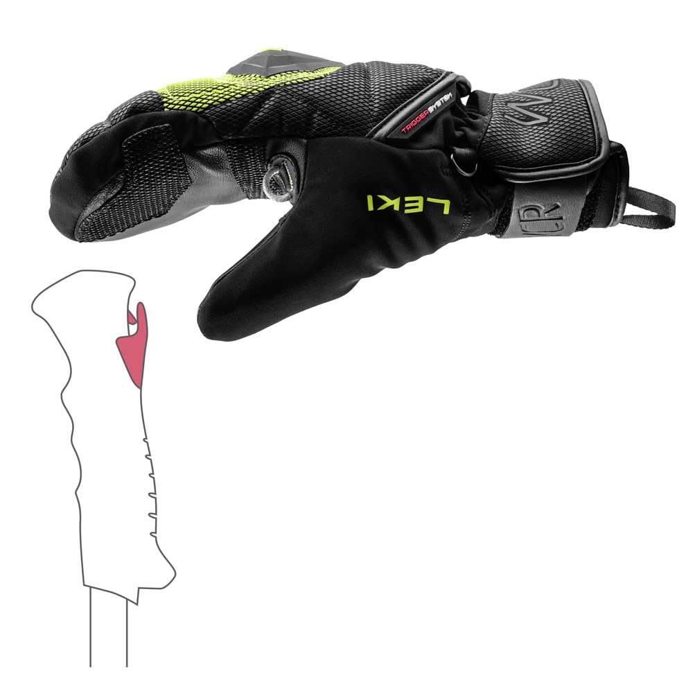 LEKI HS WCR Coach 3D Junior Mitt SCHWARZ-GELB - 4