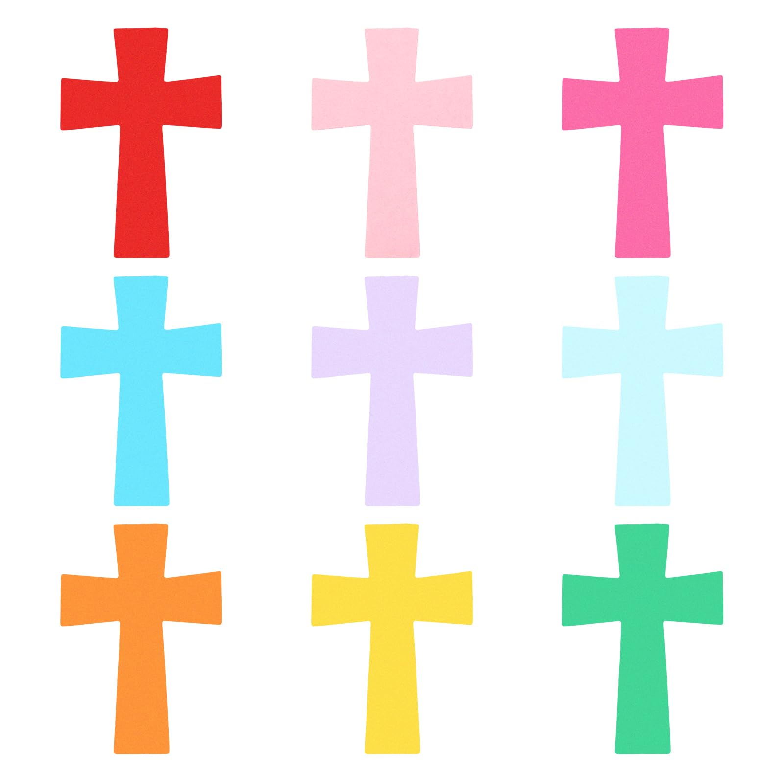 PATIKIL Bulletin Cutouts Paper, 108 Pcs Cross Shape Bulletin Board Paper Cut Outs Decorations with Adhesive Points for Classroom DIY Crafts Projects Party Supplies, Multicolored