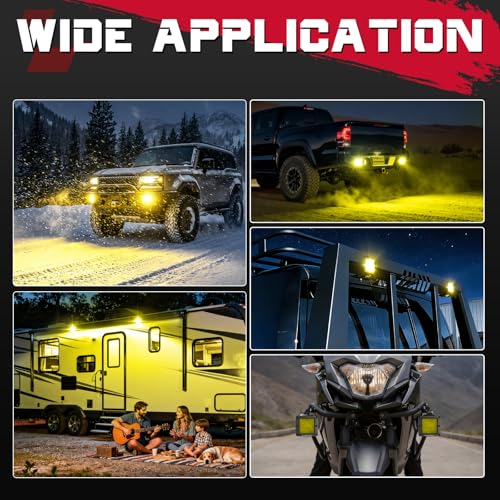Kit de luces LED amarillas OFFROADTOWN 3 pulgadas 120W miniatura 6