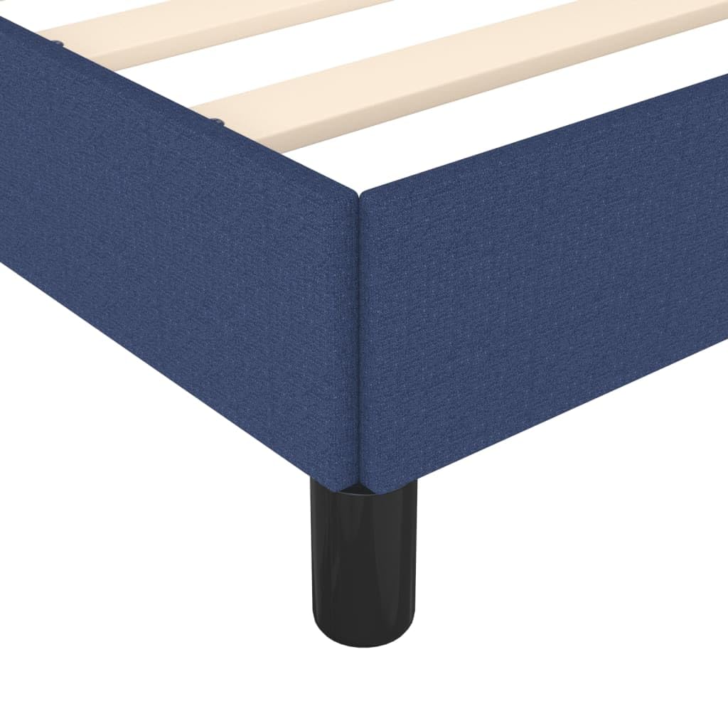 vidaXL Polsterbett, Bett Bettgestell mit Lattenrost, Schlafzimmerbett Doppelbett mit Stützbeinen, Bettrahmen Schlafzimmermöbel, Blau 120x200cm Stoff
