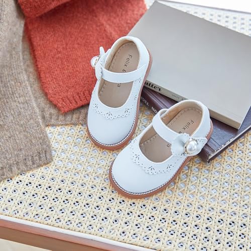 Image of Felix & Flora Toddler Little Girl Princess Dress Shoes-Mary Jane Flats for Girl Party School Shoes