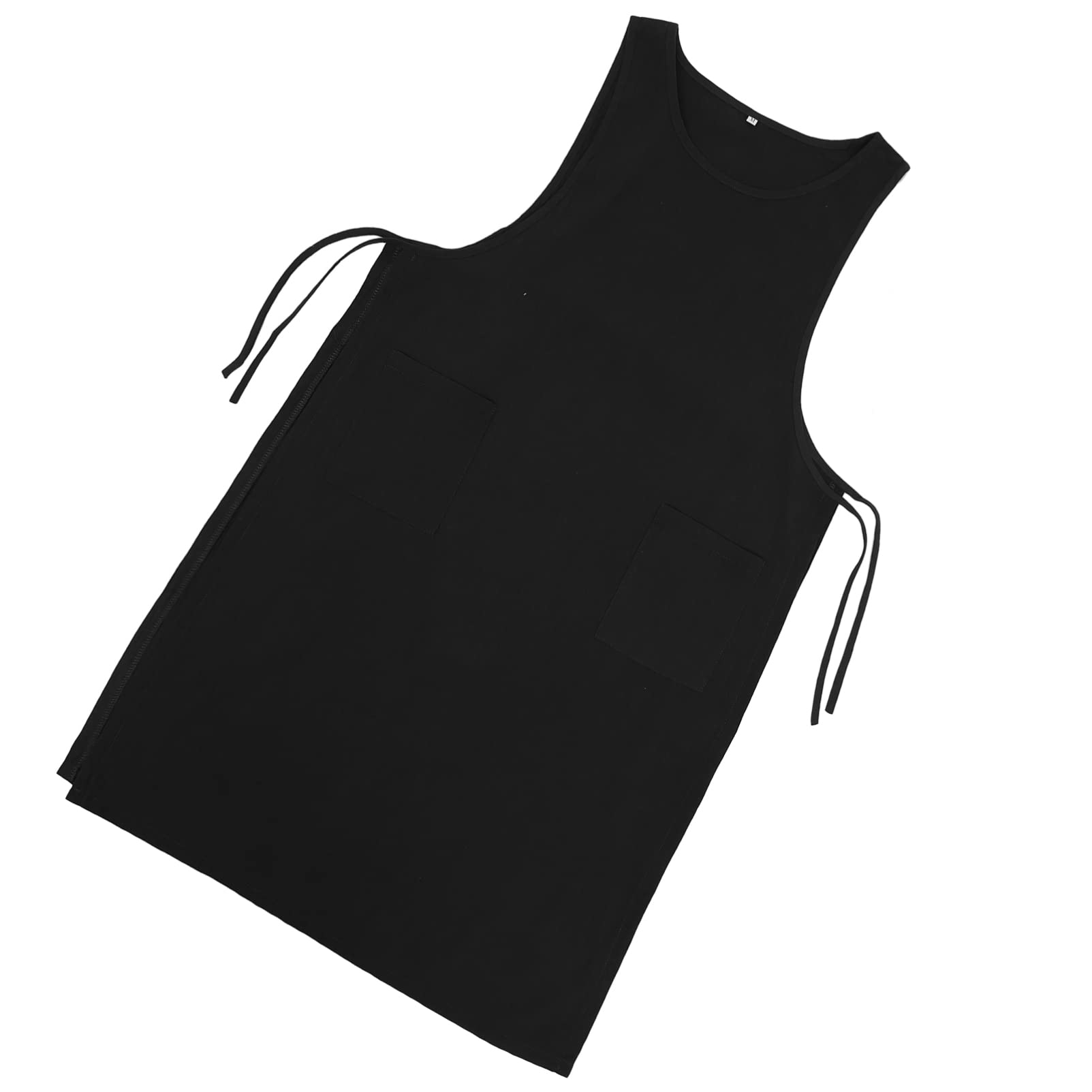 MAGICLULU Grembiule Da Donna Grembiuli Da Barbecue Per Uomo Cucinando Senza Maniche Grembiuli Da Cucina Per Uomo Più Bistro Cuoco Vestito Lino Black Cotone