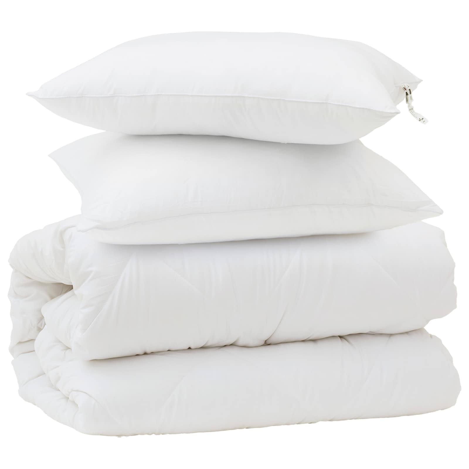 Generico Set di Piumoni 3 PCS Bianco Microfibra e Piuma D'Oca,Casa e Giardino,Biancheria,Lenzuola e Coperte,Bianco,8.8 kg,3377976