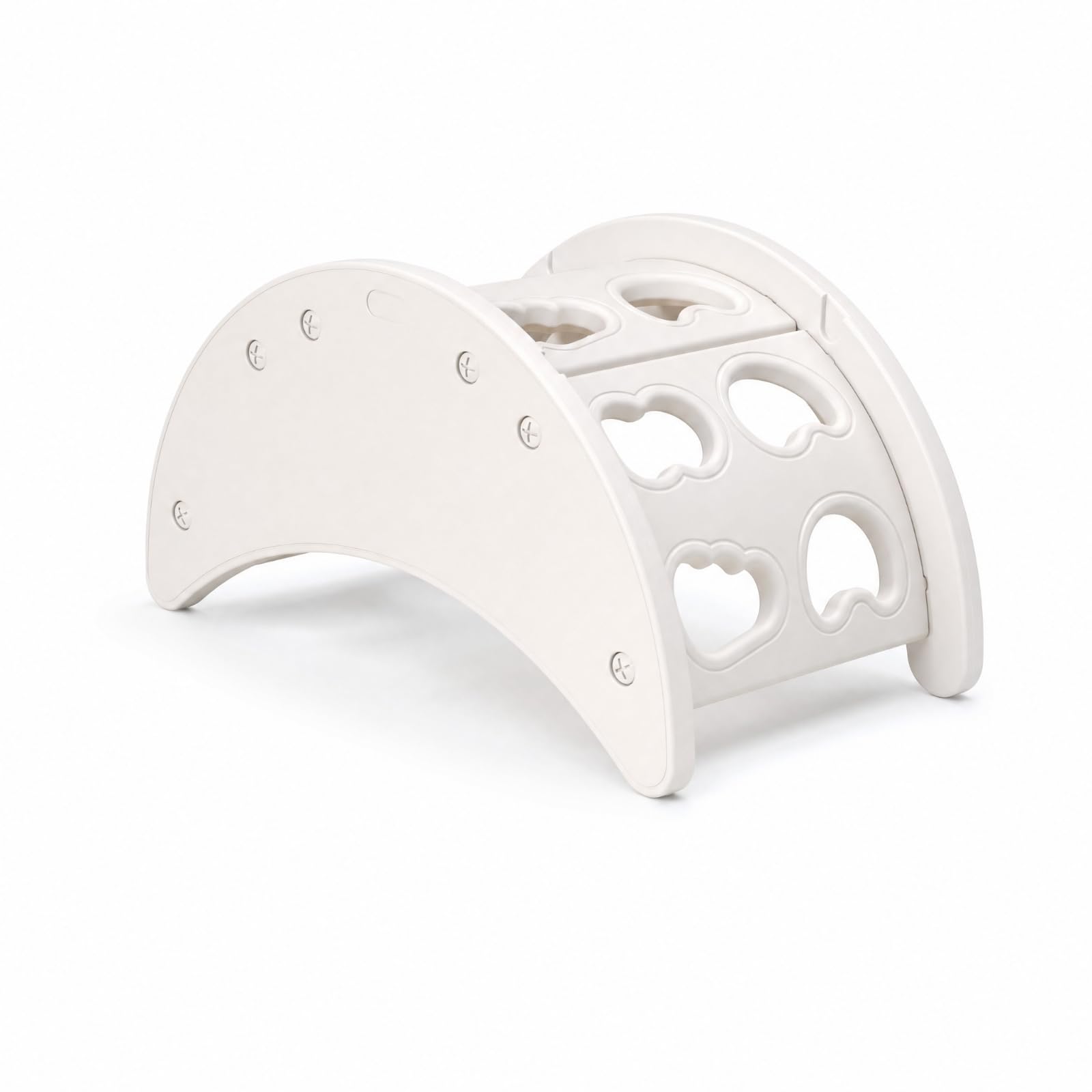 Arco Montessoriano Multifunzionale Arrampicatd Arco Arrampicata Sicuro Gioco per Bambini, Cameretta, Bianco, Struttura Da Arrampicata A Luna