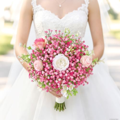 Image of 21Pcs Babys Breath Artificial Flowers, Baby Breath Flowers Artificial Bulk