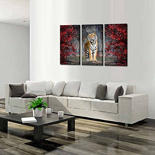 Kreative Arts Large Size 3 Piece Canvas Wall Art Painting Tiger Pictures Prints On Canvas Animal The Picture Artwork For Home Modern Decoration Print Ready To Hang #TOP3