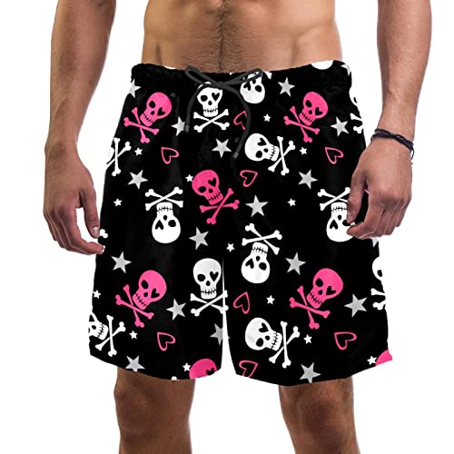 Maillots de bain pour hommes motif crânes short de plage JDEZ