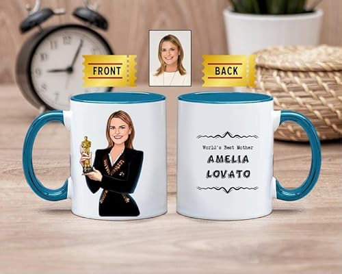 Atika Personalized Caricature Ceramic Coffee Mug-Cartoon Oscars Award-Custom Best Mother Oscar Cartoon-Memorials-Profession Gifts-Appreciation-Recognition-Personalized With Desired Text- thumb #3