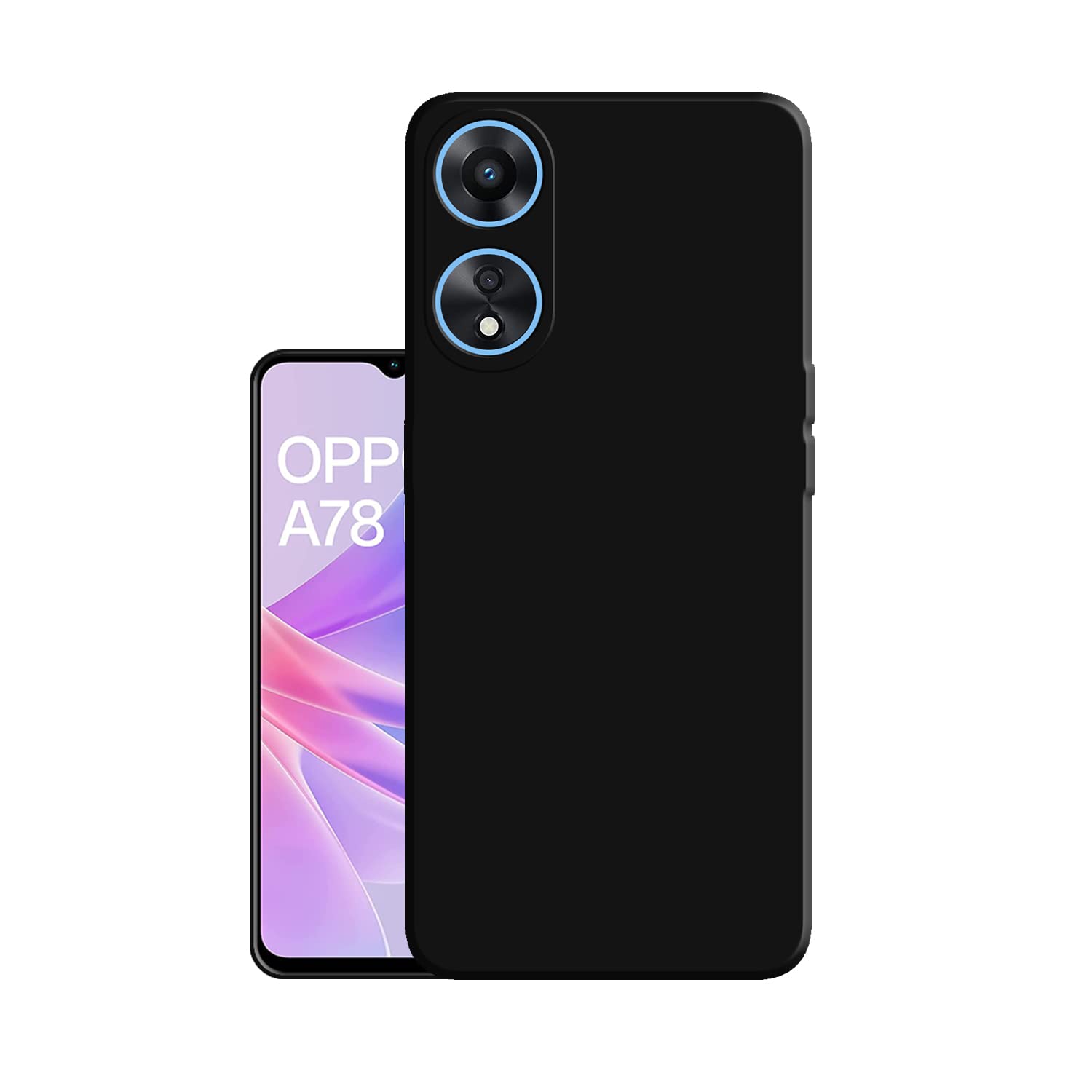 HELLO ZONE Exclusive Matte Finish Soft Back Case Cover for Oppo A78 5G - Black (B0BSWZJ3R9) Amazon Price History, Amazon Price Tracker