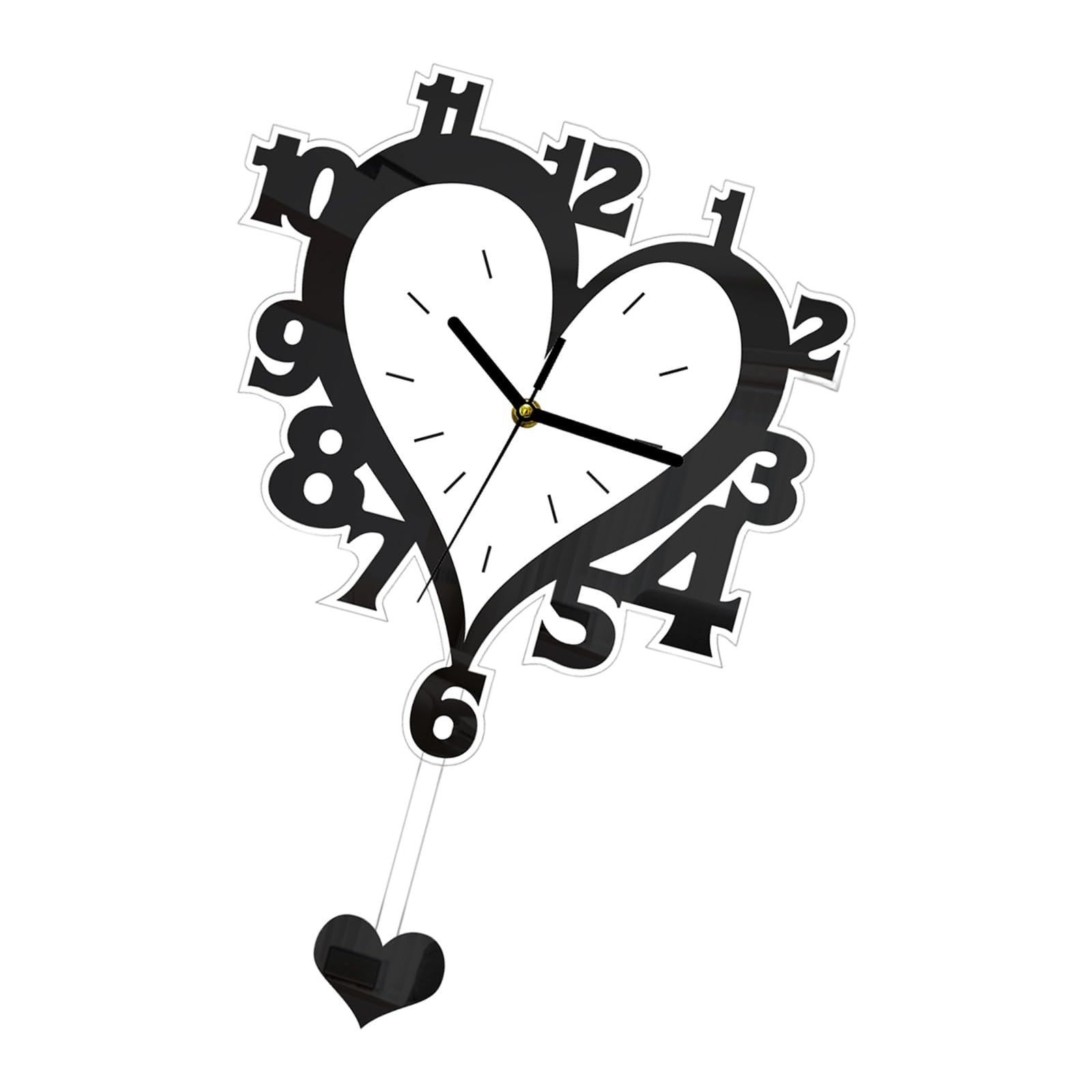 Piceioep Decorative Wall Clock, Battery Operated Wall Clock Silents None Ticking for Home, Kitchens, Bedroom, Bathroom Decors Decorative Clocks for Shelf