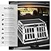 tectake® Hundebox Auto oder Hundebox für Zuhause. Aluminium Doppel Hundetransportbox, leicht und stabil, Auto Kofferraum Transportbox für bis zu 2 Hunde - 89 x 69 x 50 cm
