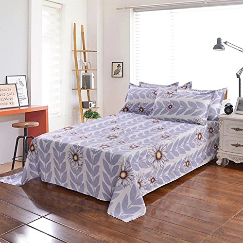 Drap plat 230x250cm imprimé dessin animé pour dortoir simple ou double