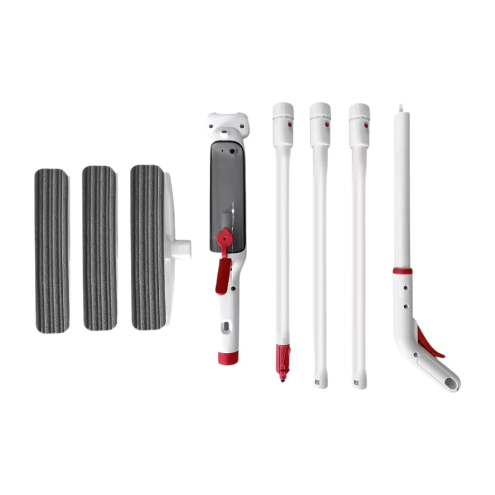 KESOTO Kit de Limpieza para Ventanas, Herramienta de Lavado, Limpiacristales para Interiores Y Exteriores, 24 Cm X 190 Cm