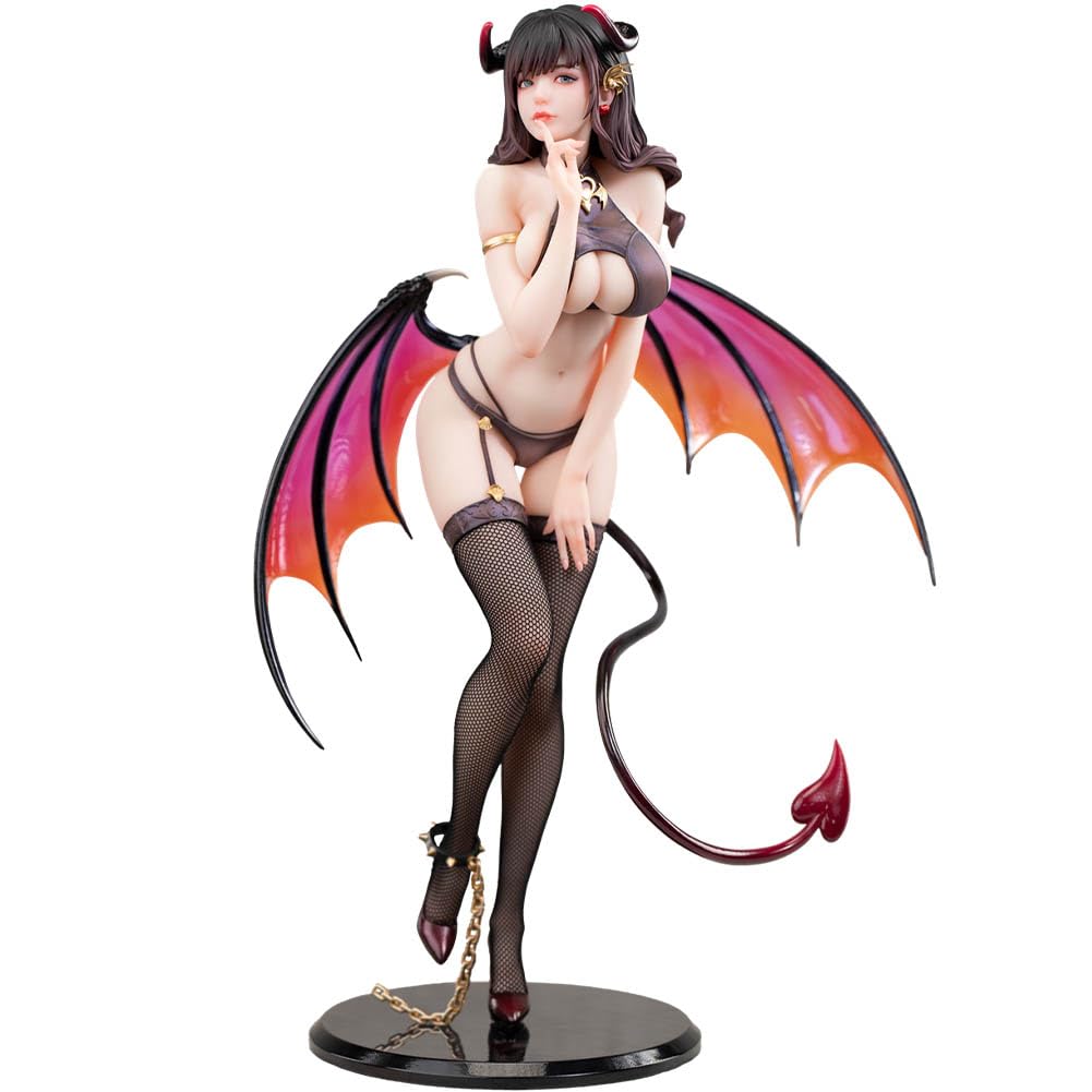 Jilijia Succubus Nafu-chan Figure Anime Standing Pose Model Statue 28CM Illustration Girl Model Collectible PVC Statue Desktop Decoration Gifts