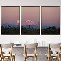 3 Piece Framed Canvas Wall Art Lunar Canvas Prints Home Artwork Decoration for Living Room,Bedroom - 16