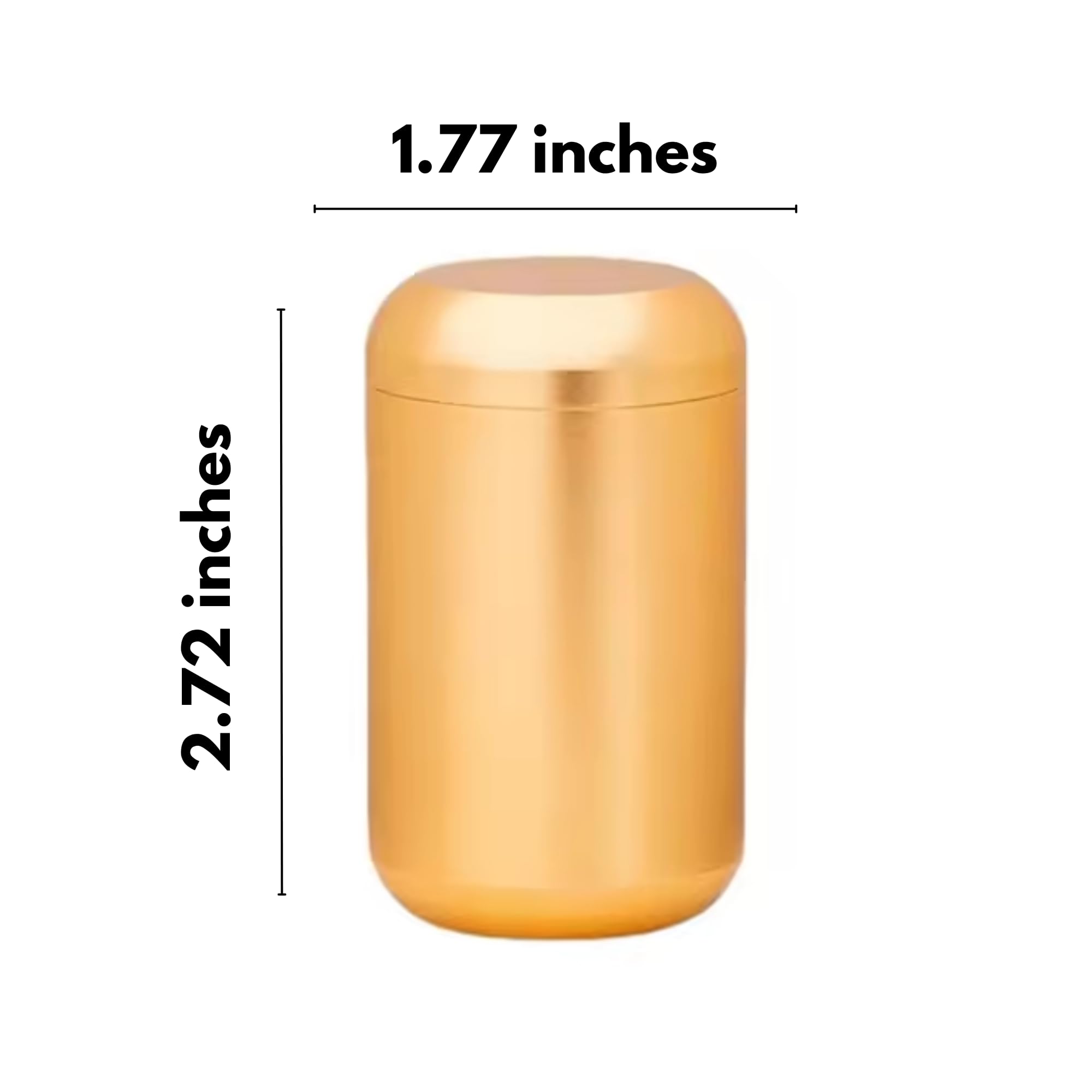 2.7oz Mini Tea Tin Canister (Gold) thumbnail 4