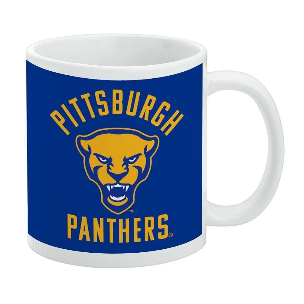 University of Pittsburgh Panthers Ceramic Coffee Mug, Novelty Gift Mugs for Coffee, Tea and Hot Drinks, 11oz, White