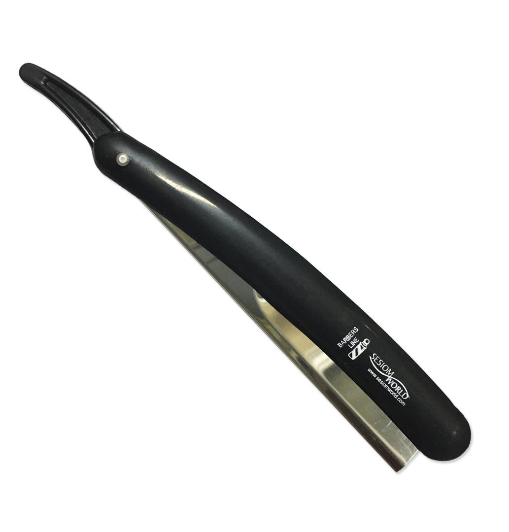 sesioMWorldProfessional Hairdressing Knife, Barbershop Sheet, Black 1 Unit, 200 g
