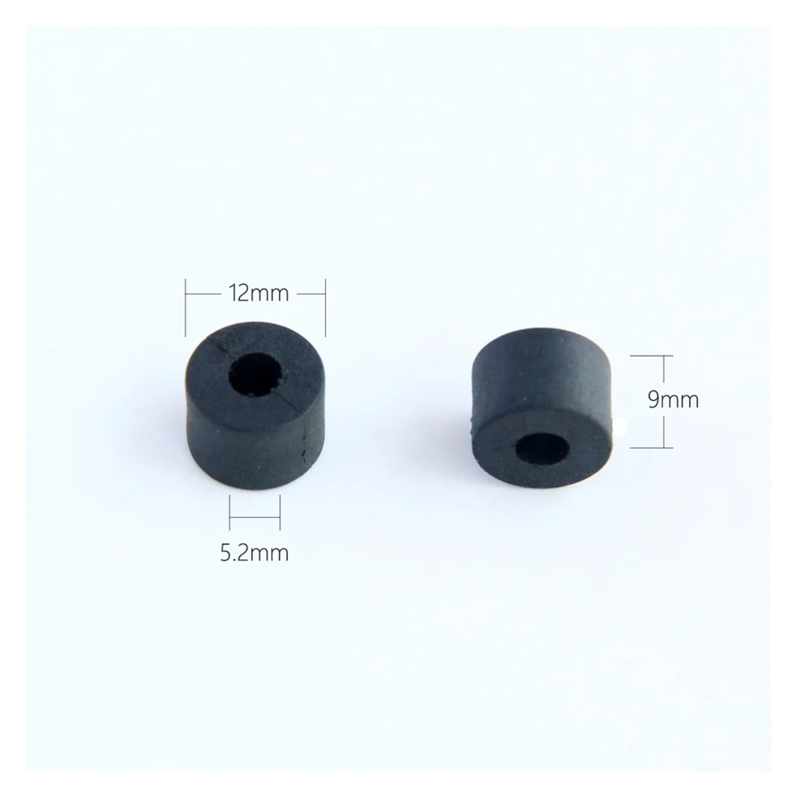 La lavatrice O-ring in gomma, guarnizione O-ring, anelli di tenuta, distanziatori for fondina da 100p Rondella in gomma rotonda in nylon nero O-ring spesso 9 mm Guarnizione for tubo piatto(Color:Black