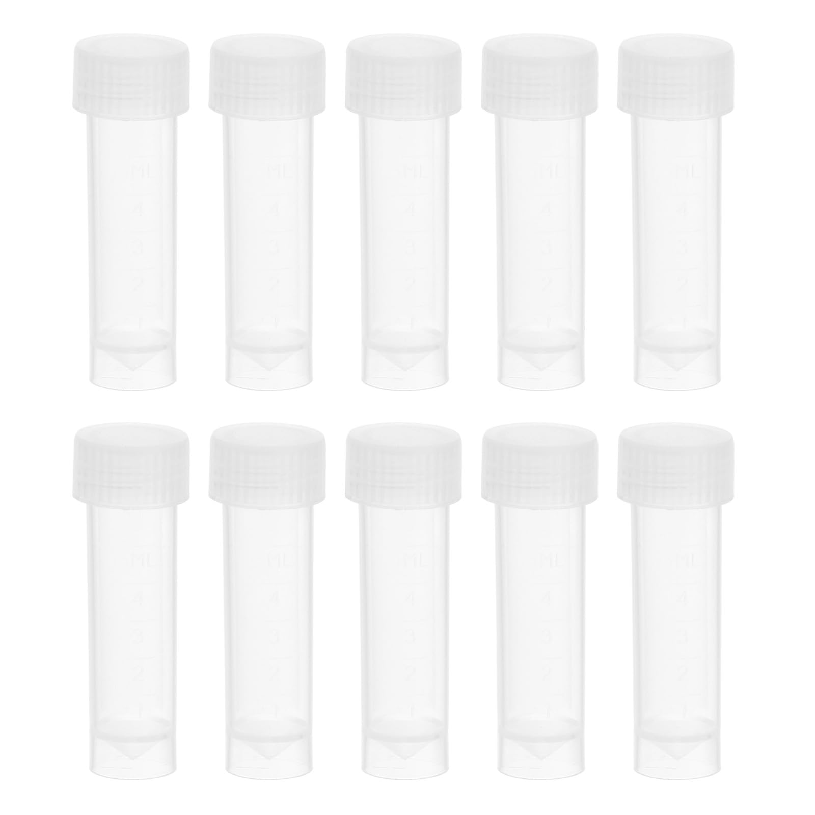 Operitacx 10pcs Sewing Needle Storage Tubes Clear Sewing Needles Holder Sewing Supplies Mini Glasses for Dolls Test Tubes with Lids Needles Organizer Sewing Pins Needle Organizer Sample Pack