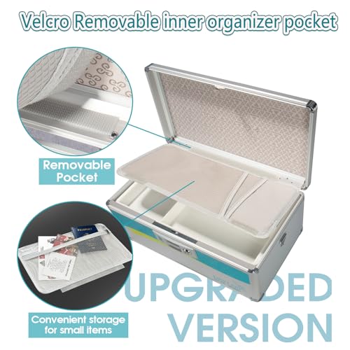 Medicine Lock Box,locking medicine box, Security Lock Boxes【Large 14x8.5x7.5 Inches】 lock box, First Aid Key Safe Box,Lock Box for Medication - Image 5