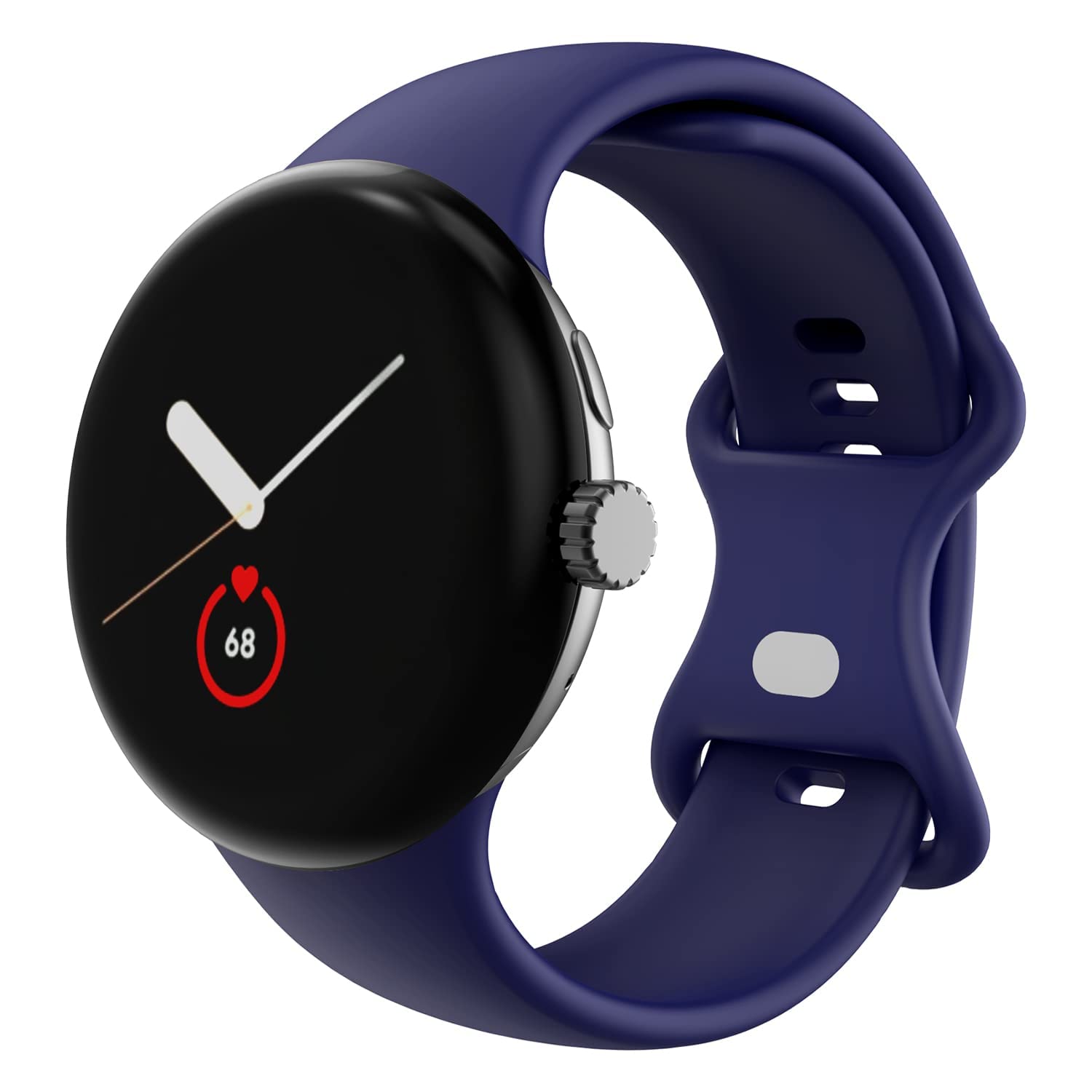 OVERSTEP Bands Compatible with Google Pixel Watch 4 3 Band 41mm/Pixel Watch 2 Band/Google Pixel Watch Band - Metal Buckle - Soft Silicone Replacement Strap for Women Men