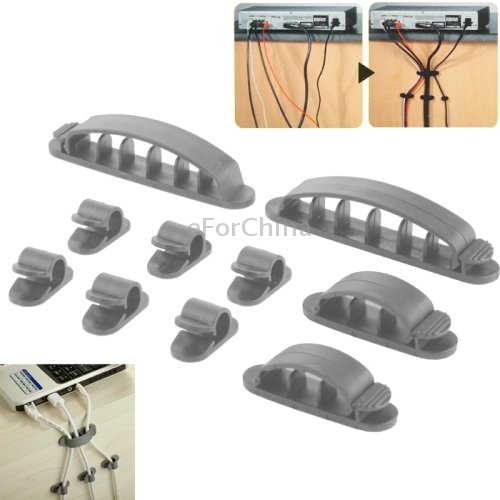 10 in 1 Plastic Flexible Cable Organizer for Electric Wire, CC926