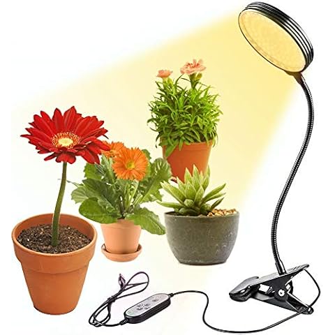15W LED Grow Light, 78 LEDs Sunlike Full Spectrum Plant Lights with Timer, 5 Dimmable Levels, Auto On/Off, 360°Adjustable Gooseneck Waterproof Grow Lamp for indoor Plants, Seedlings, Succulents Cover
