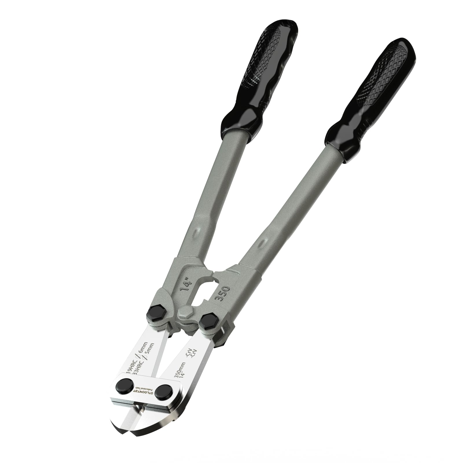 Well-Made Industrial Grade 14 Inch Bolt Cutter, CR-V Steel Lightweight Bolt Cutters Wire Cutters, With Ergonomic Soft Grip for Cutting Fences, Chains Screws Locks Rivets and Small Padlocks