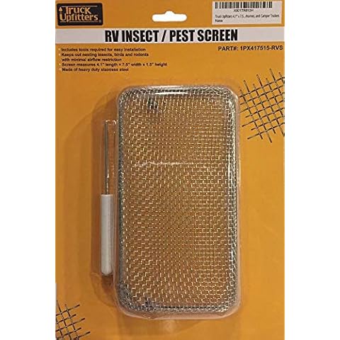 Truck Upfitters RV Furnace Vent Screen | Stainless Steel Mesh Screen for RVs, Campers, Trailers | 4.1" x 7.5" x 1.8" Polished RV Insect Screens for Vents | Heavy-Duty RV Accessories for Outside Cover