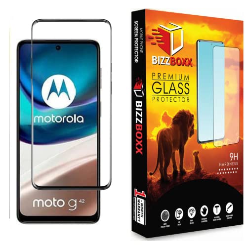 Image of MOTOROLA g42 Tempered Glass | DuraGlass & Anti Explosion | Full Screen Coverage-Edge to Edge | 9H Hardness | With Easy Installation Kit (Pack of 1)