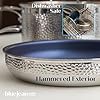 The Blue Jean Chef 3-Piece Stainless Steel Cookware Set, Hammered Finish, Tri-Ply Construction Clad Cookware, Nonstick; Induction, Oven & Dishwasher Safe #4