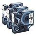 Nastro per Etichette Unistar Compatibile In sostituzione di Dymo D1 Etichette 45013 S0720530 Nero su Bianco 12mm x 7m, per Dymo Stampanti LabelManager 160 200 210D 220P 260 260P 280 300 360D