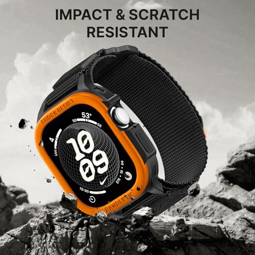 Image of Bandletic Rugged Case with Band Compatible with Apple Watch 49mm(Ultra 3 /2 /1),46mm(Series 11 /10), 45mm(Seriess 9 /8 /7),44mm(SE3 /SE2 /SE /6 /5 /4), Protective Cover Sport Accessories for iWatch Men
