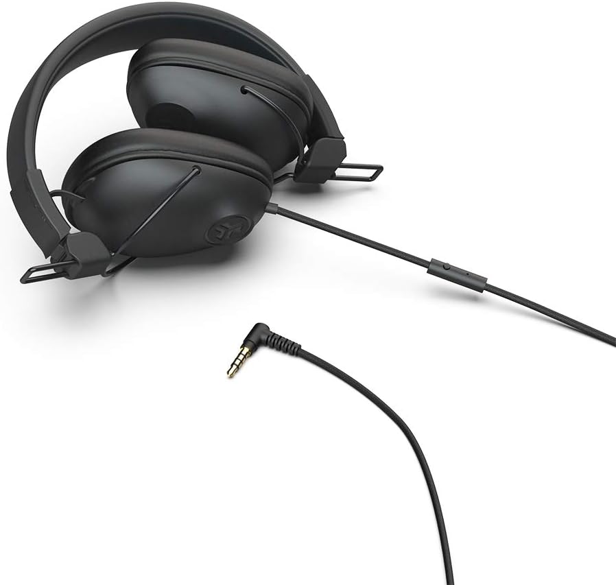 JLab Studio Pro Over-Ear Headphones | Wired Headphones | Tangle Free Cord | Ultra-Plush Faux Leather with Cloud Foam Cushions | 40mm Neodymium Drivers with C3 Sound | Black : Electronics