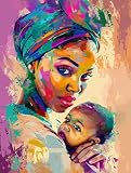 Pintar por Numeros Adultos sin Marco Madre Pintar por Numeros Niño Painting by Numbers Kit Manualidades Adultos con Pinceles y Pintura Acrílica de Lona Preimpresos, Decoración Hogar 30x40cm -h21A