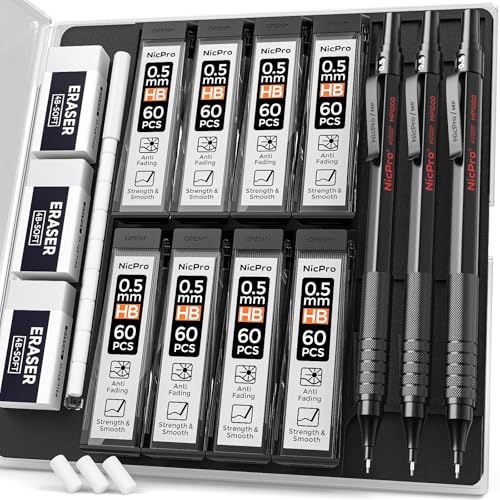 Nicpro 0.5mm Mechanical Pencil Set