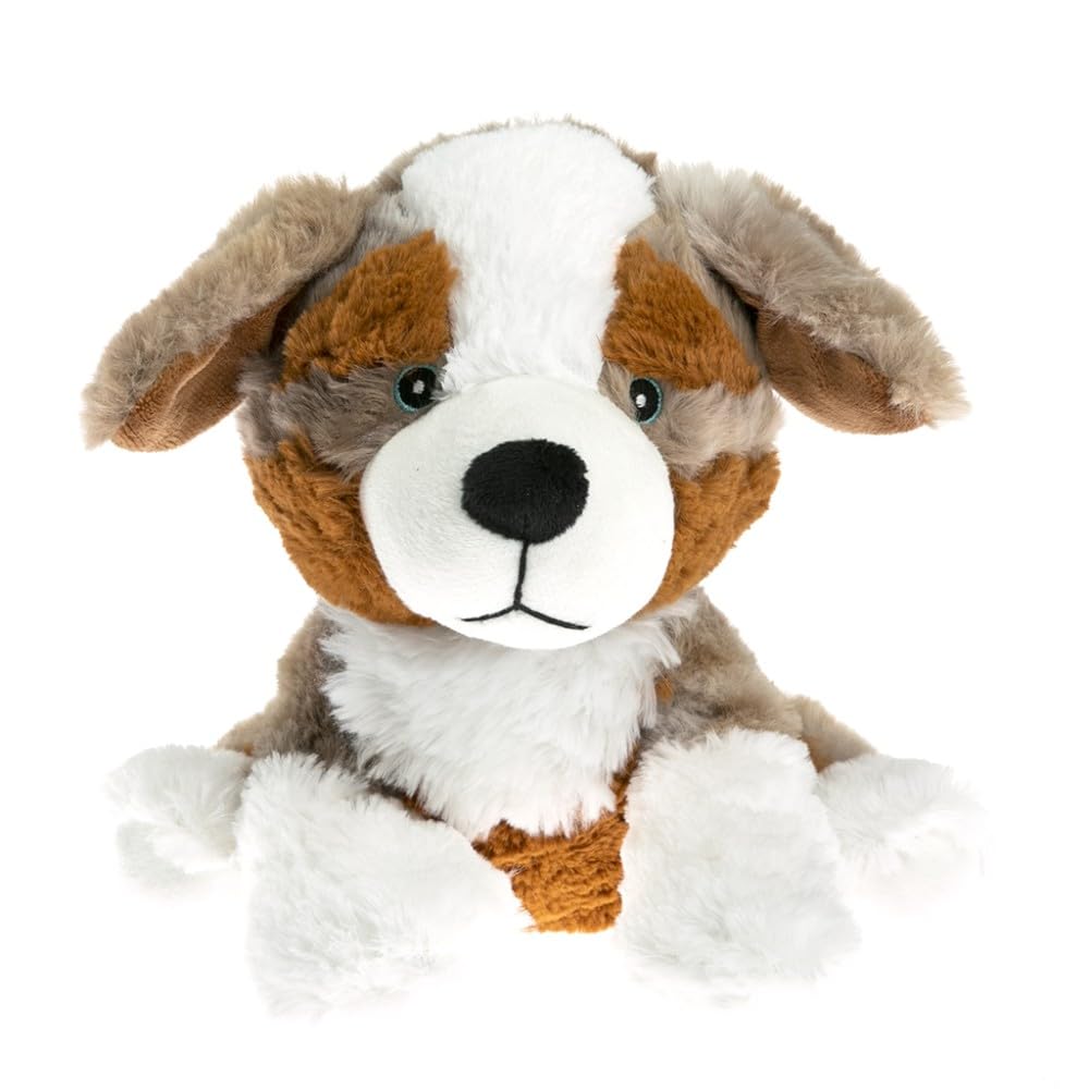 PELUCHO - Bouillotte Peluche Chien Berger - Bien-​Être, Chaleur et Douceur - Micro-​Ondable - Grains de Blé et Fleurs de Lavande - Fabriquée en France