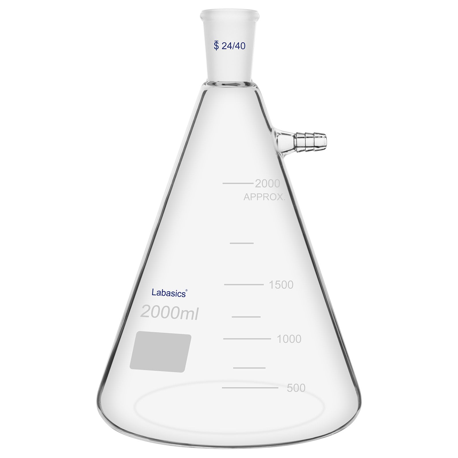 Labasics 1000ml Filtering Flask - Borosilicate Glass -10 Labasics 1000ml Filtering Flask - Borosilicate Glass -10