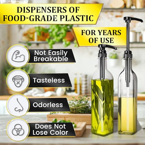Image of 4 Pcs Coffee Syrup Pump Dispenser Set - Syrup Pumps for Coffee Bar 750ml Bottles with Food-Grade Plastic Adjustable Tube, Lockable Mechanism - Accurate Dispensing, Easy Cleaning for Various Liquids