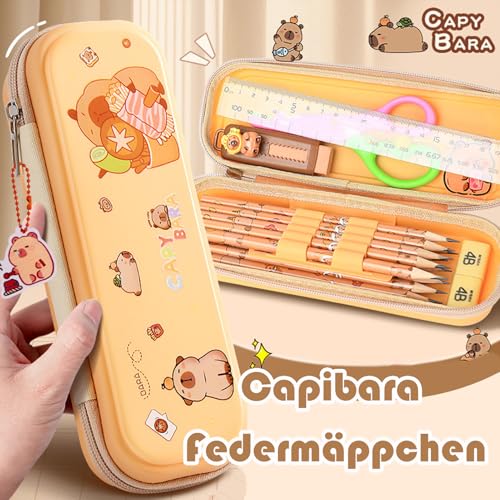 Set de papeterie Capybara avec trousse esthétique pour école - 6