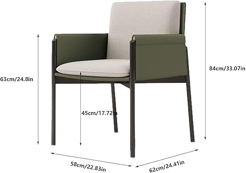 Miniatura 3 de sillas de comedor sillas de cocina modernas, silla de comedor con patas de metal para sala de estar, cocina moderna (marrón)
