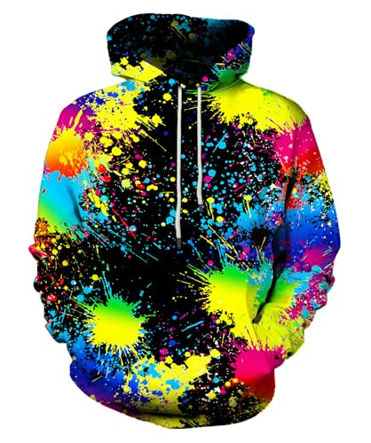 LAIDIPAS Men Women 3D Hooded Hoodies Fashion Long Sleeve Pullover Hooded Sweatshirt Top with Pocket