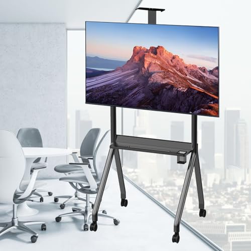 Soporte móvil para TV de gran pantalla con ruedas bloqueables miniatura 1