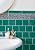 Set of 9 Ceramic Tiles 4"x4" Solid Color Versatile and Long-Lasting Wall and Floor Decor Backsplash Kitchen Bathroom (Teal Green)