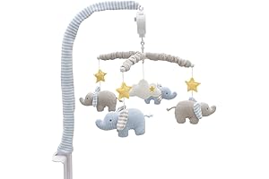 Living Textile's Elephant Mobile with Calming Lullabies