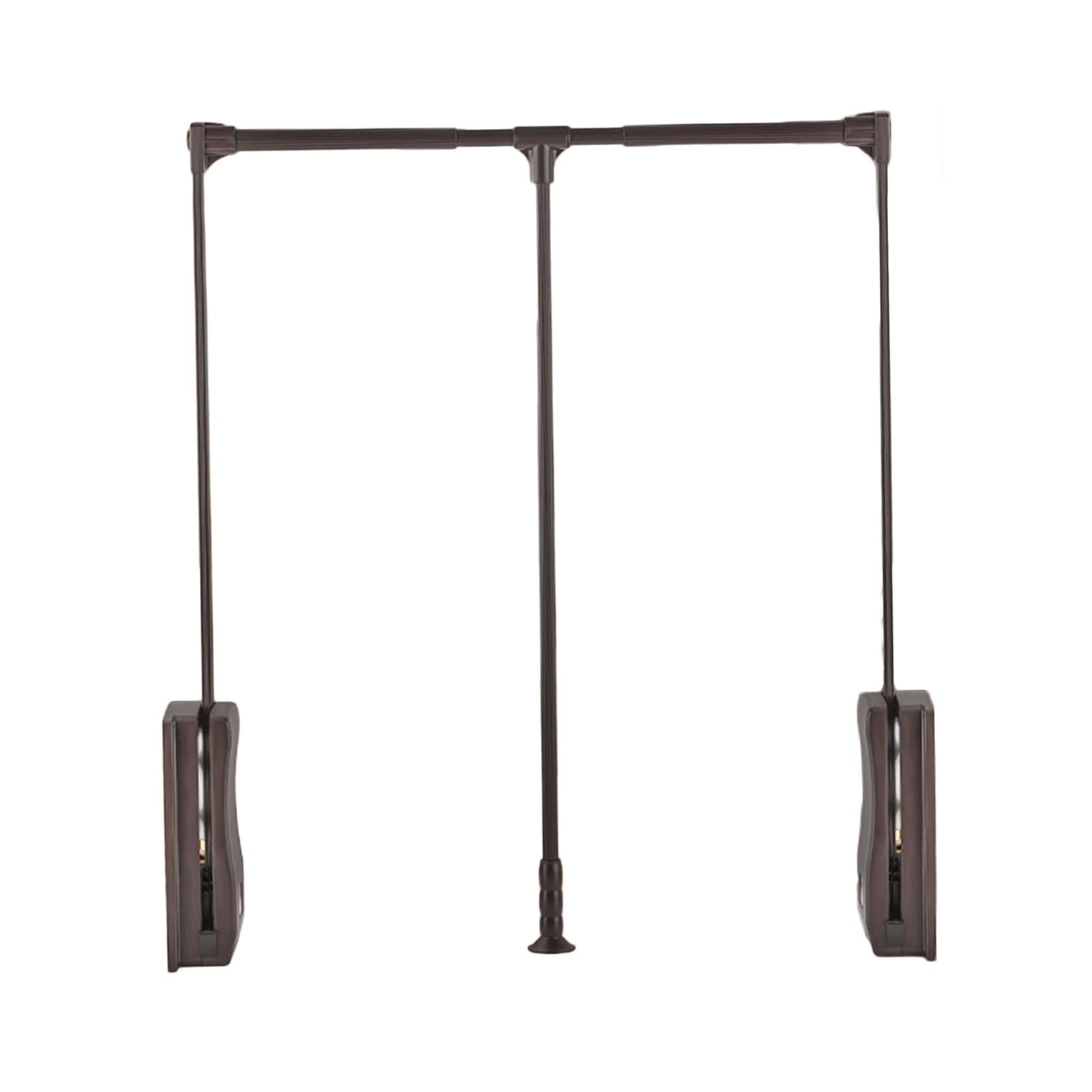 HTTGDGDH Adjustable Pull Down Closet Rod Organizer, Pneumatic Lift Rail For Hanging Clothes, 670-1220Mm, Load-Bearing 20Kg, Space-Saving Wardrobe Accessory,Brown-900-1220mm