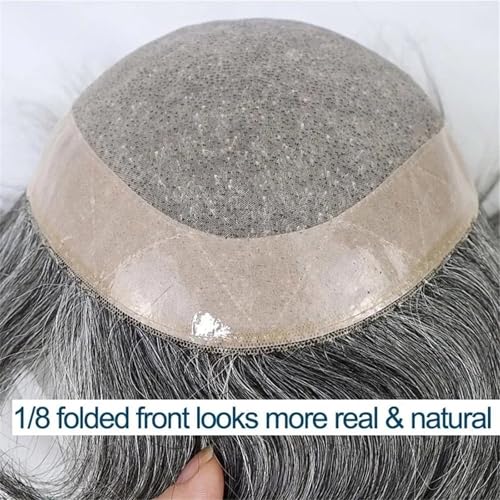 Perruque wave pour hommes toupet cheveux humains postiche mono - 5