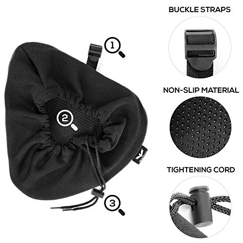 WizMove Large Bike Seat Cover | Premium Wide Gel